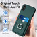 iPhone XS / X R20 Crossbody Rope Ring Card Holder Phone Case - Green