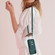 iPhone XS / X R20 Crossbody Rope Ring Card Holder Phone Case - Green