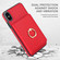 iPhone XS / X RFID Anti-theft Card Ring Holder Phone Case - Red