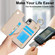 iPhone XS / X RFlD Anti-theft Double Buckle Ring Zipper Card Phone Case - White