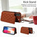 iPhone XS / X Rhombic Texture Card Bag Phone Case with Short Lanyard - Brown