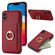 iPhone XS / X Ring Card Litchi Leather Back Phone Case - Red