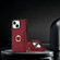 iPhone XS / X Ring Card Litchi Leather Back Phone Case - Red