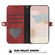iPhone XS / X Side Buckle Double Fold Hand Strap Leather Phone Case - Red