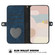 iPhone XS / X Side Buckle Double Fold Hand Strap Leather Phone Case - Royal Blue