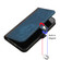 iPhone XS / X Side Buckle Double Fold Hand Strap Leather Phone Case - Royal Blue