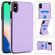 iPhone XS / X Tri-fold Holder Leather Phone Case with Card Slot - Light Purple