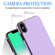 iPhone XS / X Tri-fold Holder Leather Phone Case with Card Slot - Light Purple