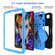 iPad Pro 12.9 - 2018 / - 2020 Shockproof Two-Color Silicone Protective Tablet Case with Holder - Black+Blue