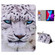 iPad Pro 12.9 - 2020 Colored Drawing Horizontal Flip Leather Tablet Case with Holder & Card Slot & Wallet - White Leopard