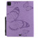 iPad Pro 12.9 - 2020 Pressed Printing Butterfly Pattern Horizontal Flip Leather Tablet Case with Holder & Card Slots & Wallet - Purple