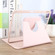 iPad Pro 12.9 2022 / 2021 / 2020 GEBEI Acrylic TPU 3-folding Rotating Smart Tablet Leather Case withh Pen Slot - Pink