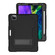 iPad Pro 12.9 inch - 2018/2020 Contrast Color Robot Shockproof Silicone + PC Protective Tablet Case with Holder - Black