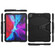 iPad Pro 12.9 inch - 2020 Shockproof Colorful Silicon + PC Protective Tablet Case with Holder & Shoulder Strap & Hand Strap - Black