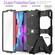 iPad Pro 12.9 inch - 2020 Shockproof Colorful Silicon + PC Protective Tablet Case with Holder & Shoulder Strap & Hand Strap - Black