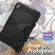 iPad Pro 12.9 inch - 2020 Shockproof Colorful Silicon + PC Protective Tablet Case with Holder & Shoulder Strap & Hand Strap - Black