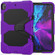 iPad Pro 12.9 inch - 2020 Shockproof Colorful Silicon + PC Protective Tablet Case with Holder & Shoulder Strap & Hand Strap - Purple