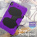 iPad Pro 12.9 inch - 2020 Shockproof Colorful Silicon + PC Protective Tablet Case with Holder & Shoulder Strap & Hand Strap - Purple