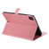 iPad Pro 11 - 2020 Pressed Printing Woman and Cat Pattern Horizontal Flip Leather Tablet Case with Holder & Card Slots & Wallet - Pink