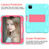 iPad Pro 11 - 2020 Shockproof Two-Color Silicone Protection Tablet Case with Holder & Pen Slot - Aqua+Hot Pink