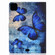 iPad Pro 11 2020 Electric Pressed TPU Left and Right Open Flat Leather Tablet Case with Sleep Function & Card Buckle Anti-skid Strip - Retro Butterfly