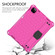 iPad Pro 11 2020 Honeycomb Design EVA + PC Four Corner Anti Falling Flat Protective Shell With Straps - RoseRed+Black
