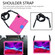 iPad Pro 11 2020 Honeycomb Design EVA + PC Four Corner Anti Falling Flat Protective Shell With Straps - RoseRed+Blue