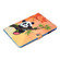 iPad Pro 11 2020 Sewing Thread TPU Left and Right Flat Leather Tablet Case with Sleep Function & Card Slot & Buckle Anti-skid Strip and Pen Cover - Bamboo Bear