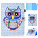 iPad Pro 11 2020 Sewing Thread TPU Left and Right Flat Leather Tablet Case with Sleep Function & Card Slot & Buckle Anti-skid Strip and Pen Cover - Colored Owl