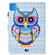 iPad Pro 11 2020 Sewing Thread TPU Left and Right Flat Leather Tablet Case with Sleep Function & Card Slot & Buckle Anti-skid Strip and Pen Cover - Colored Owl