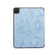 iPad Pro 11 2022 / 2021 Marble Texture Horizontal Flip Leather Tablet Case with Three-folding Holder & Sleep / Wake-up Function - Blue