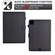 iPad Pro 11 2022 / 2022 Solid Color Fiber Texture Smart Tablet Leather Case - Black