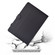 iPad Pro 11 2022 / 2022 Solid Color Fiber Texture Smart Tablet Leather Case - Black