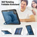 iPad Pro 11 2022 / Air 10.9 2022 Honeycomb Hybrid Tablet Case with Handle Holder & Strap - Navy Blue