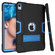 iPad Pro 11 Contrast Color Silicone + PC Combination Case with Holder - Black + Blue