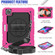 iPad Pro 11 inch - 2018 / Pro 11 inch - 2020 Shockproof Colorful Silica Gel + PC Protective Tablet Case with Holder & Shoulder Strap & Hand Strap & Pen Slot - Rose Red