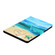 iPad Pro 11 inch 2020 Painted Left and Right Flat Leather Tablet Case with Sleep Function & Card Slot & Buckle Anti-skid Strip and Bracket - Blue Beach