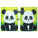 iPad Pro 11 inch 2020 Painted Left and Right Flat Leather Tablet Case with Sleep Function & Card Slot & Buckle Anti-skid Strip and Bracket - Panda