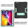 iPad Pro 11 inch 2021 / 2020 Contrast Color Robot Shockproof Silicon + PC Protective Tablet Case with Holder & Pen Slot - Black + Mint Green