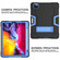 Contrast Color Robot Shockproof Silicone + PC Protective Case with Holder & Pen Slot iPad Pro 12.9 - 2018 / - 2020 - Black + Blue