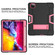 Contrast Color Robot Shockproof Silicone + PC Protective Case with Holder & Pen Slot iPad Pro 12.9 - 2018 / - 2020 - Black + Rose Red