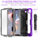 iPad Pro 12.9 2022 / 2021 / 2020 / 2018 Shockproof Colorful Silicone + PC Protective Tablet Case with Holder & Shoulder Strap & Hand Strap & Pen Slot - Purple Silicone