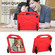 iPad Pro 12.9 2022 / 2021 / 2020 Children EVA Shockproof Tablet Case with Thumb Bracket - Red