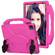 iPad Pro 12.9 2022 / 2021 / 2020 Children EVA Shockproof Tablet Case with Thumb Bracket - RoseRed