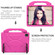 iPad Pro 12.9 2022 / 2021 / 2020 Children EVA Shockproof Tablet Case with Thumb Bracket - RoseRed
