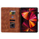 iPad Pro 12.9 2022 / 2021 / 2020 Lily Embossed Leather Smart Tablet Case - Brown