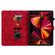iPad Pro 12.9 2022 / 2021 / 2020 Lily Embossed Leather Smart Tablet Case - Red