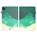 iPad Pro 12.9 2022 / 2021 / 2020 Watercolor Pattern Skin Feel Magnetic Horizontal Flip PU Leather Tablet Case with Holder & Card Slots & Photo Frame & Sleep / Wake-up Function - Cyan Green
