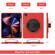 iPad Pro 12.9 2022 / 2021 360 Degree Rotation PC + TPU Protective Tablet Case with Holder & Hand-strap - Red