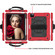 Contrast Color Robot Shockproof Silicone + PC Protective Case with Holder iPad Air 2022 / 2020 10.9 - Red Black